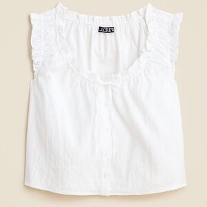 J. Crew Ruffle-trim button-up top